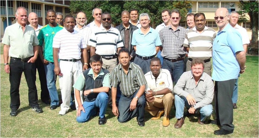 Dr Atungsiri (dark glasses)&South African trainees