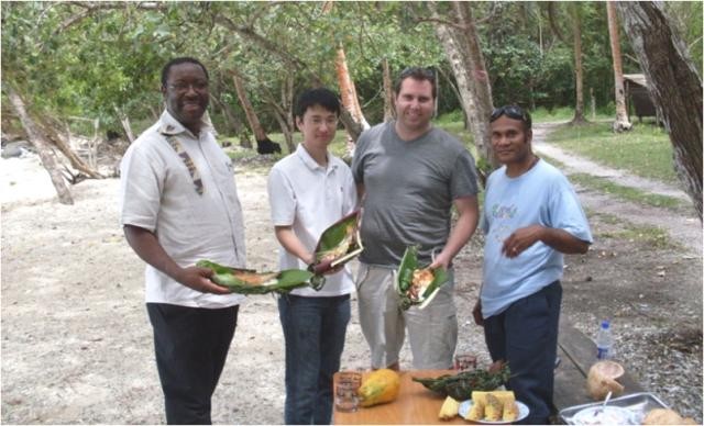 Dr Forba Ngemoh (leftmost) in Solomon Islands